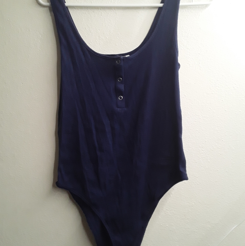 Dark blue body suit